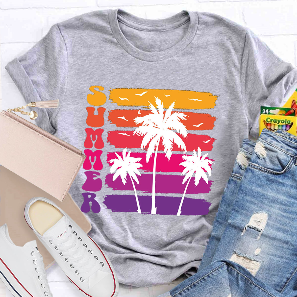 Summer Beach Teacher T-Shirt