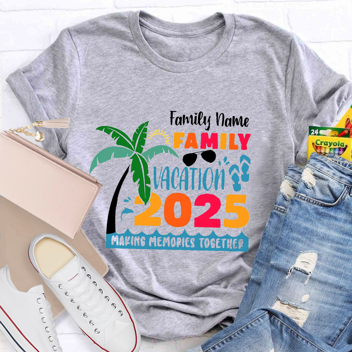 Personalized Family Name Vacation Teacher T-Shirt
