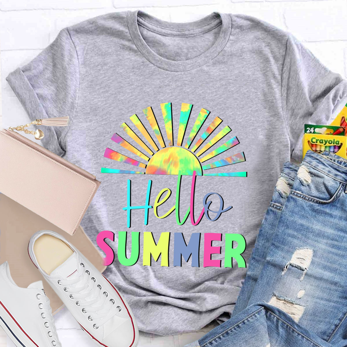 Hello Summer Sun Teacher T-Shirt