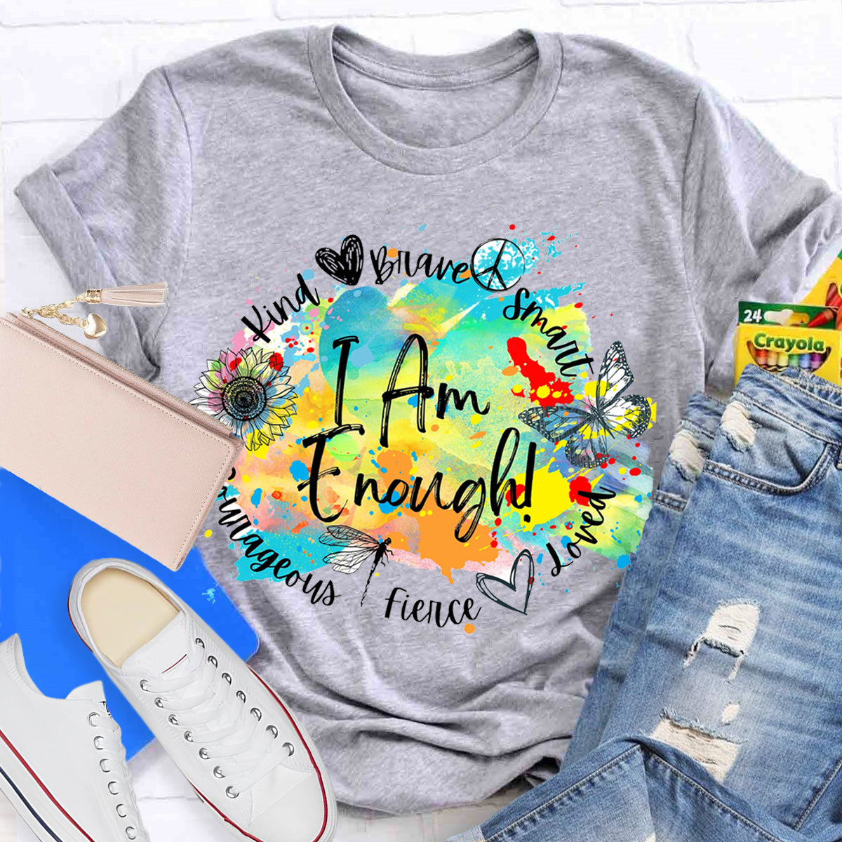 I Am Enough Mental Health Matters Teacher T-Shirt