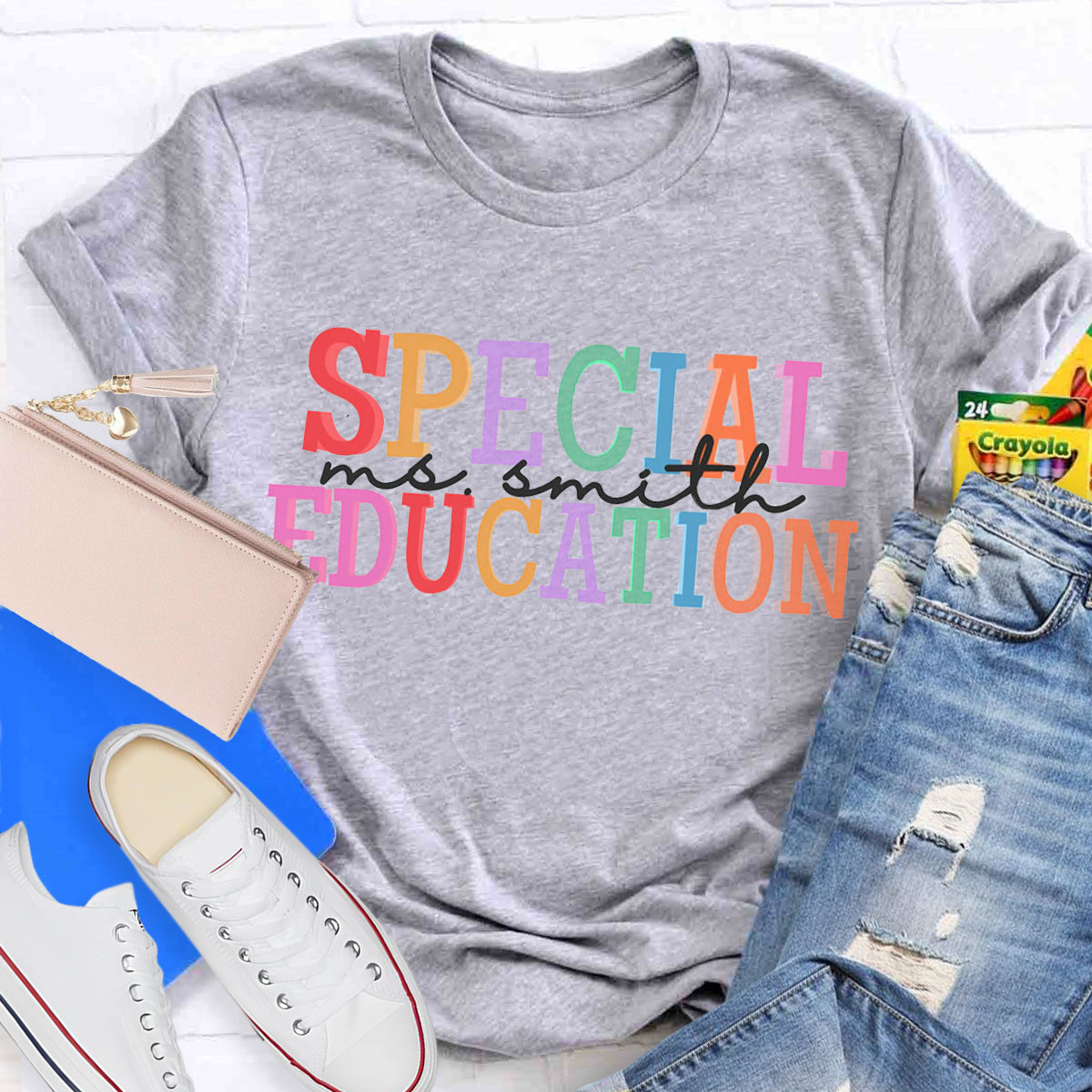 Personalized Special Education Teacher Name T-Shirt