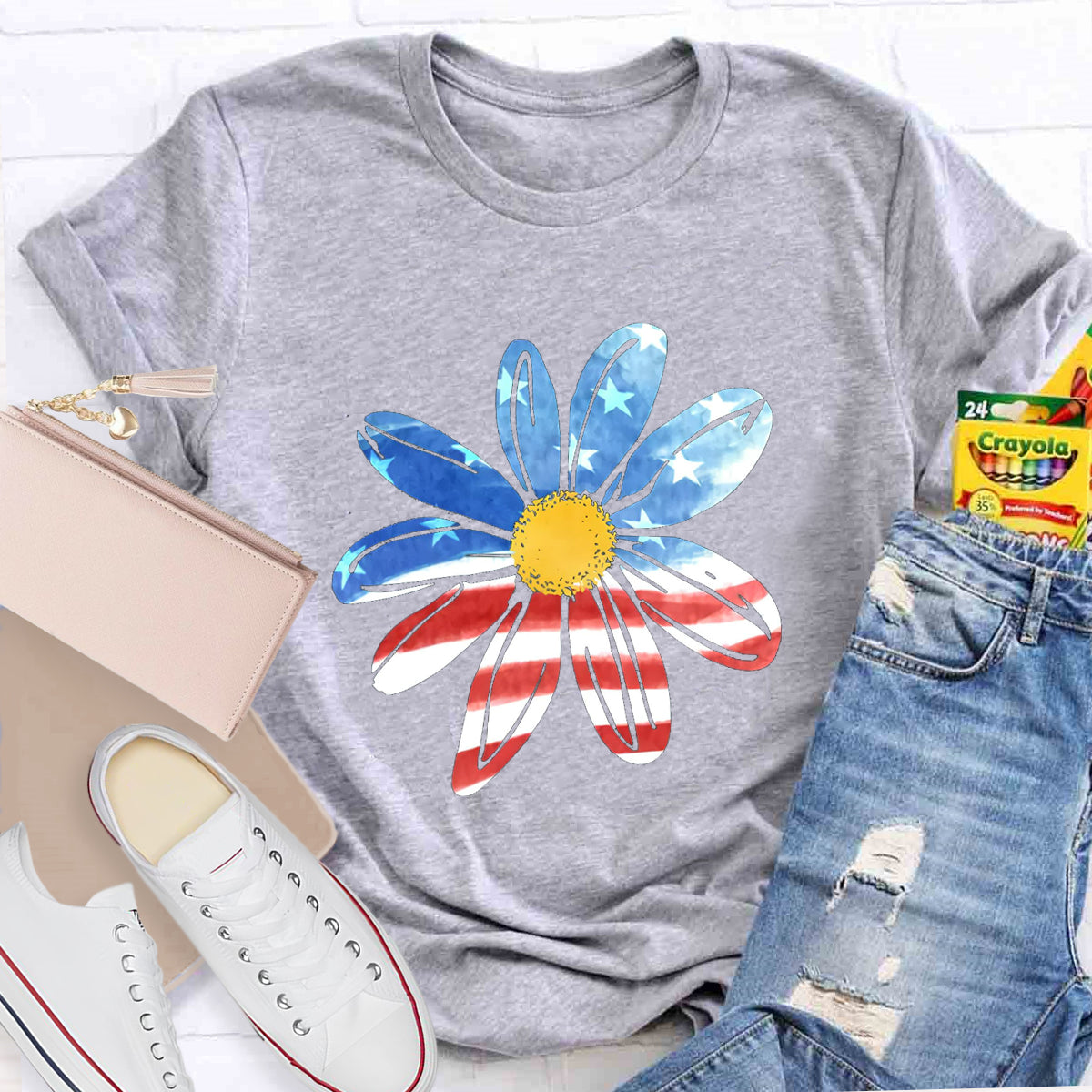 Patriotic Sunflower T-Shirt