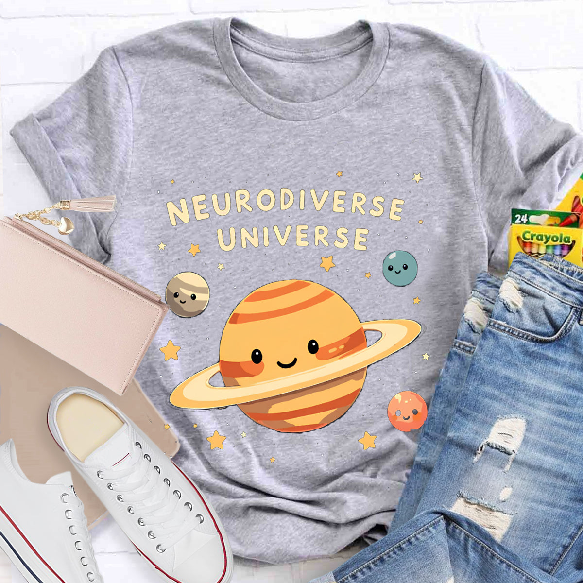 Autism Awareness Neurodiverse Universe Teacher T-Shirt
