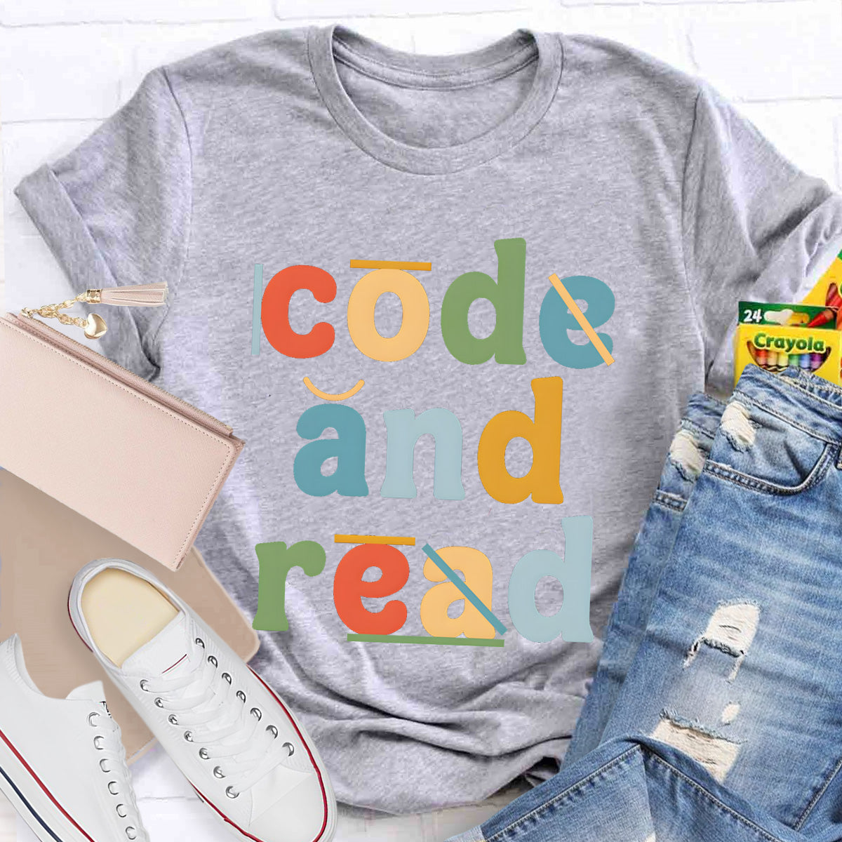 Code And Read Crammer Teacher T-Shirt