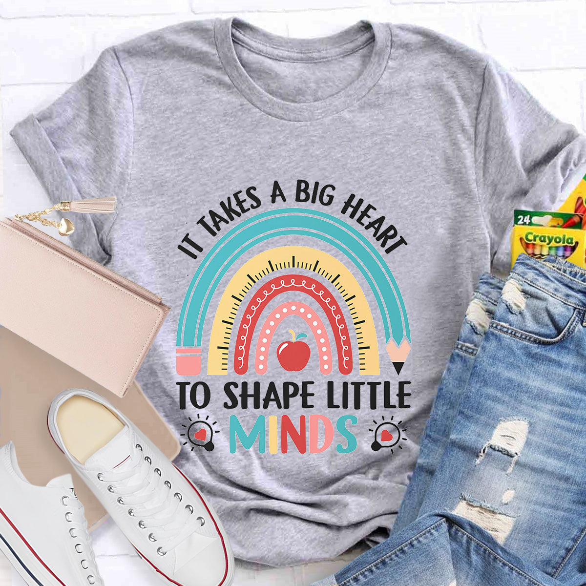 It Takes A BIg Heart Teacher T-Shirt