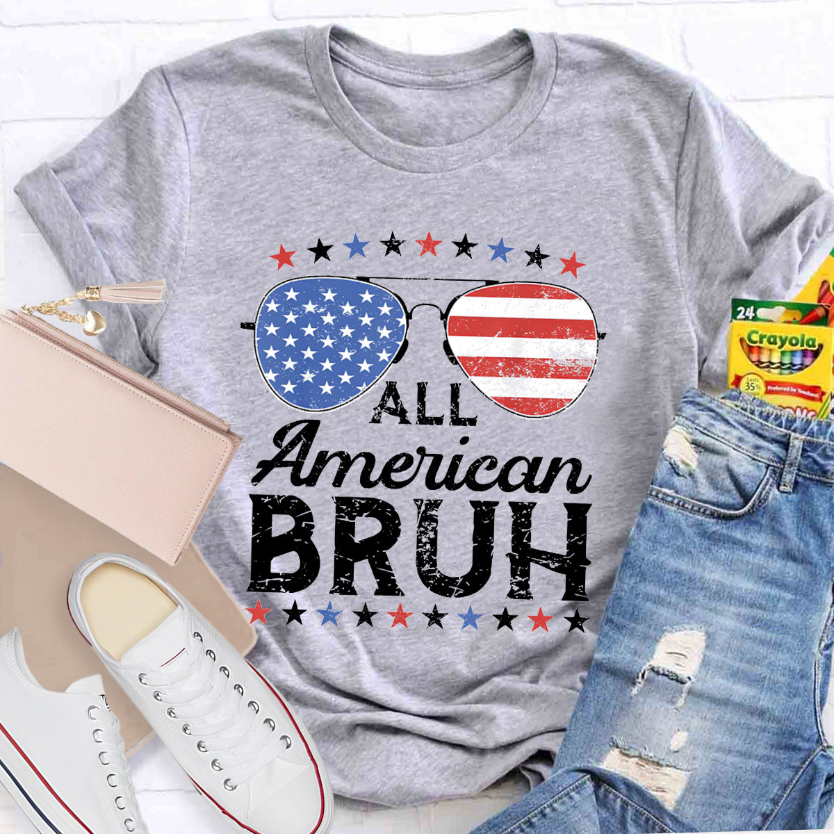 All American Bruh Teacher T-Shirt