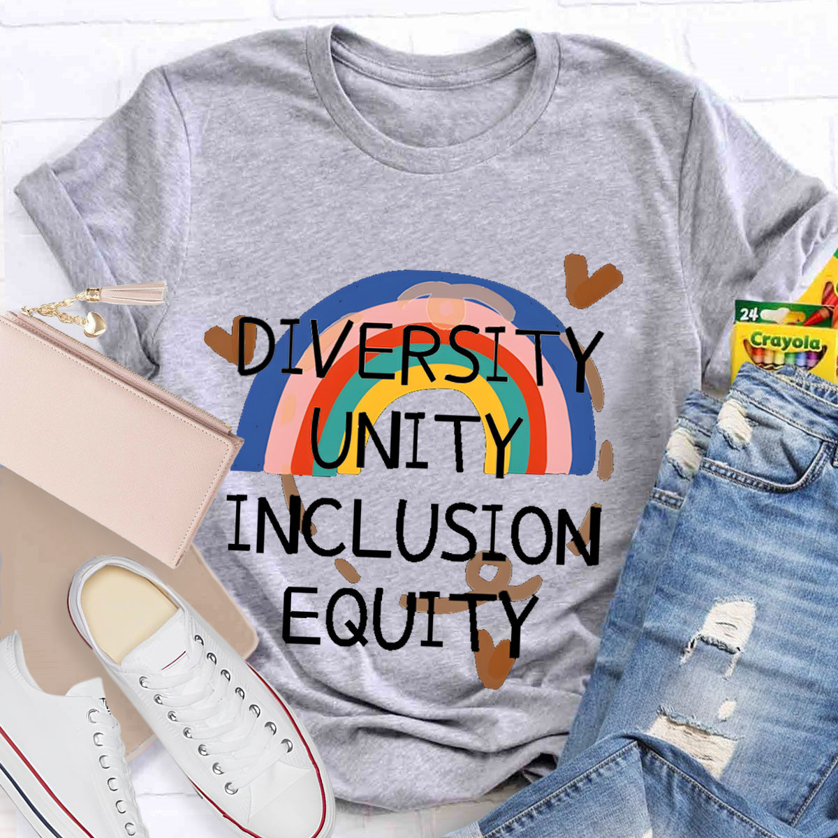 Diversity Unity Inclusion Equity Rainbow T-Shirt