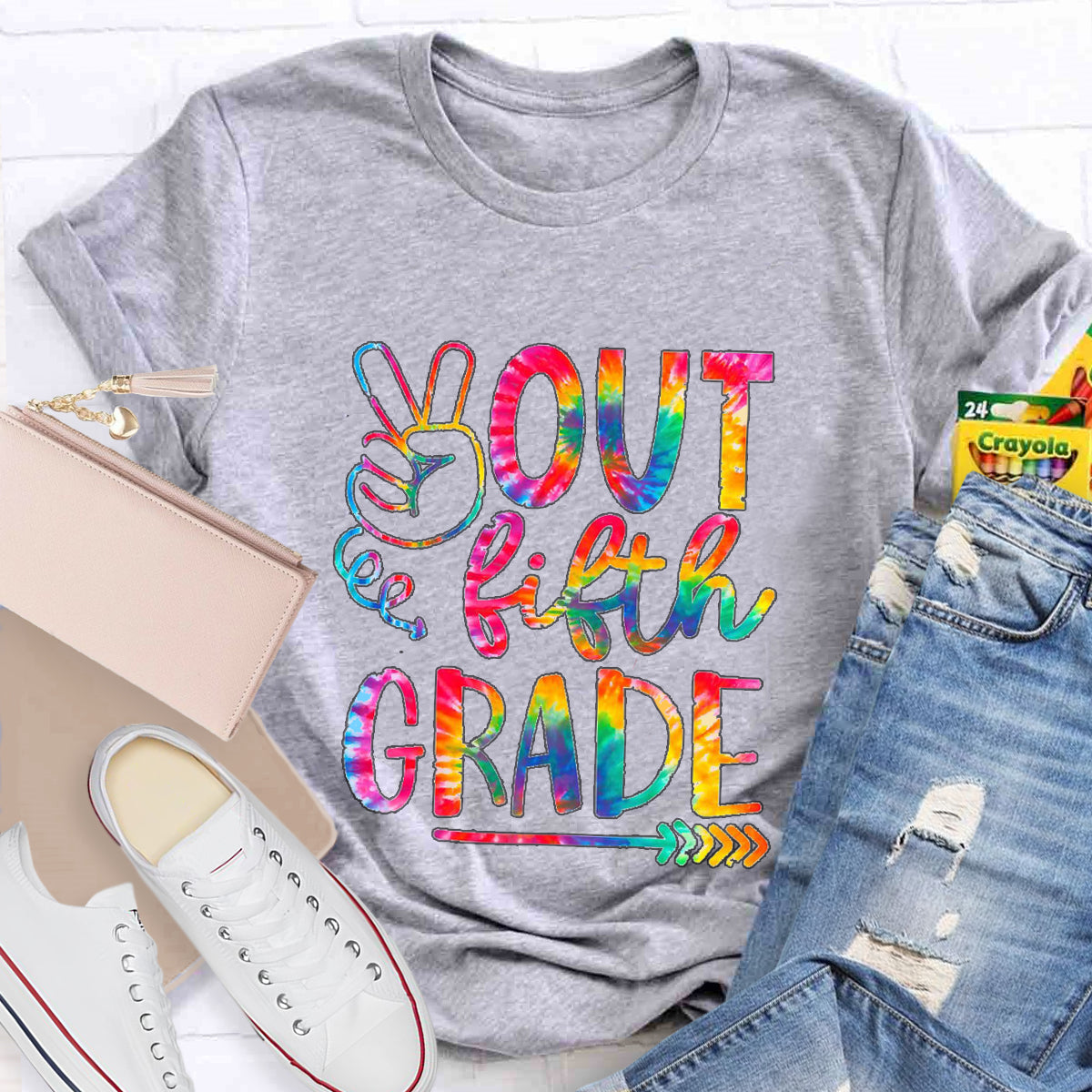 Personalized Grade Out Fifth Grade Teacher T-Shirt