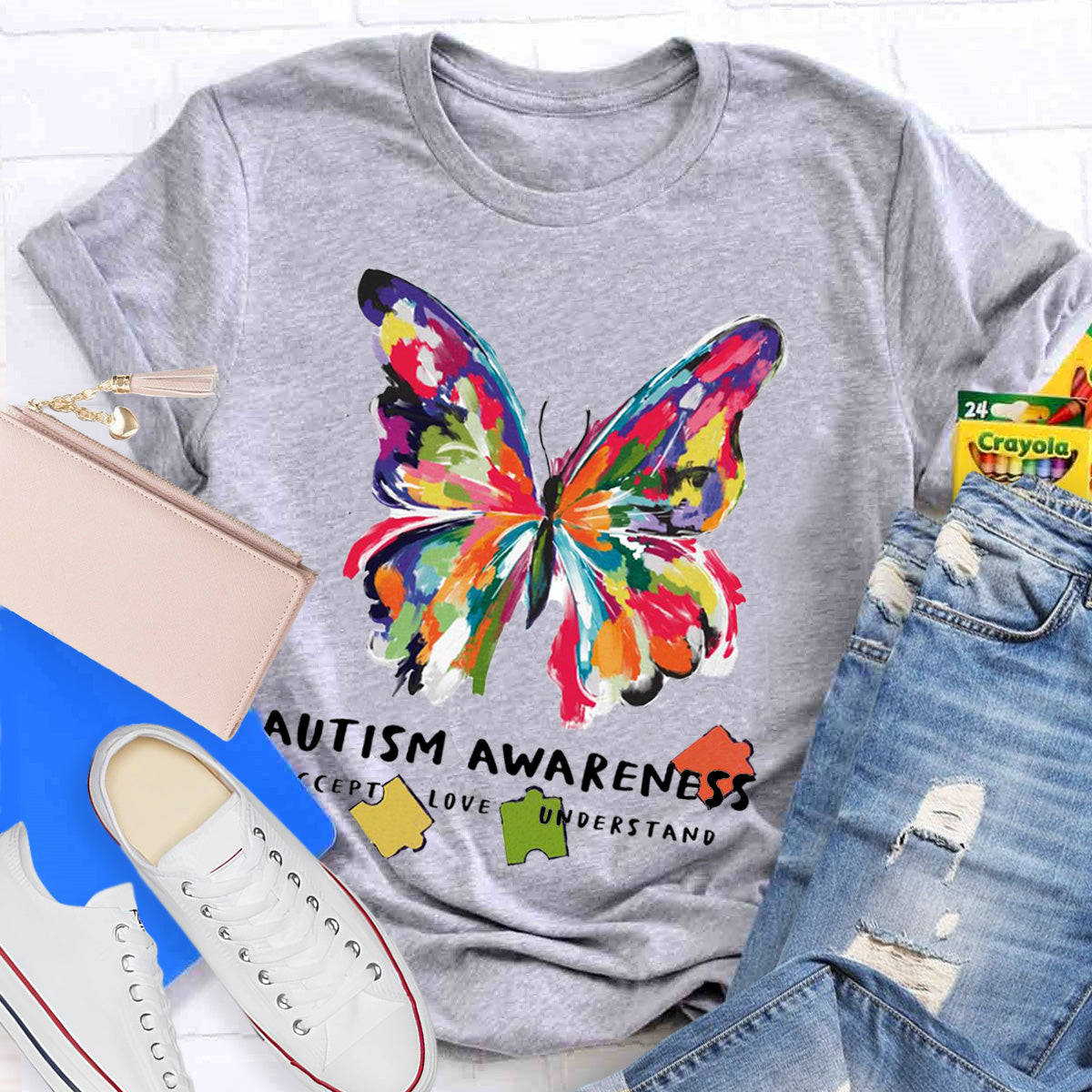 Autism Awareness Accept Understand Love Teacher T-Shirt