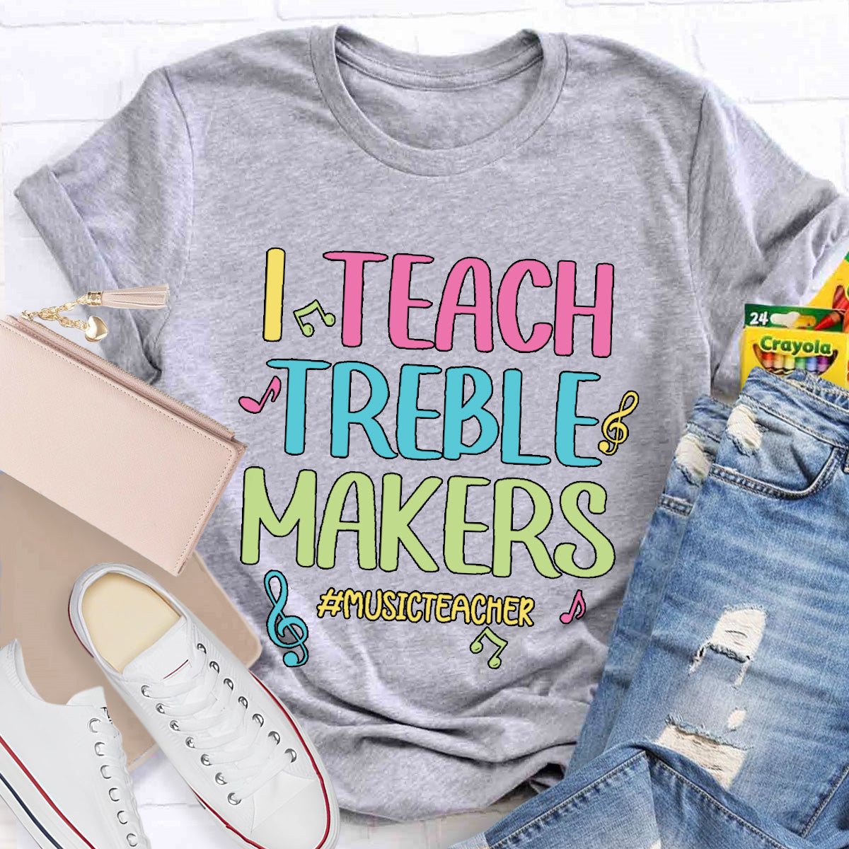 I Teach Trouble Makers Music Teacher T-Shirt
