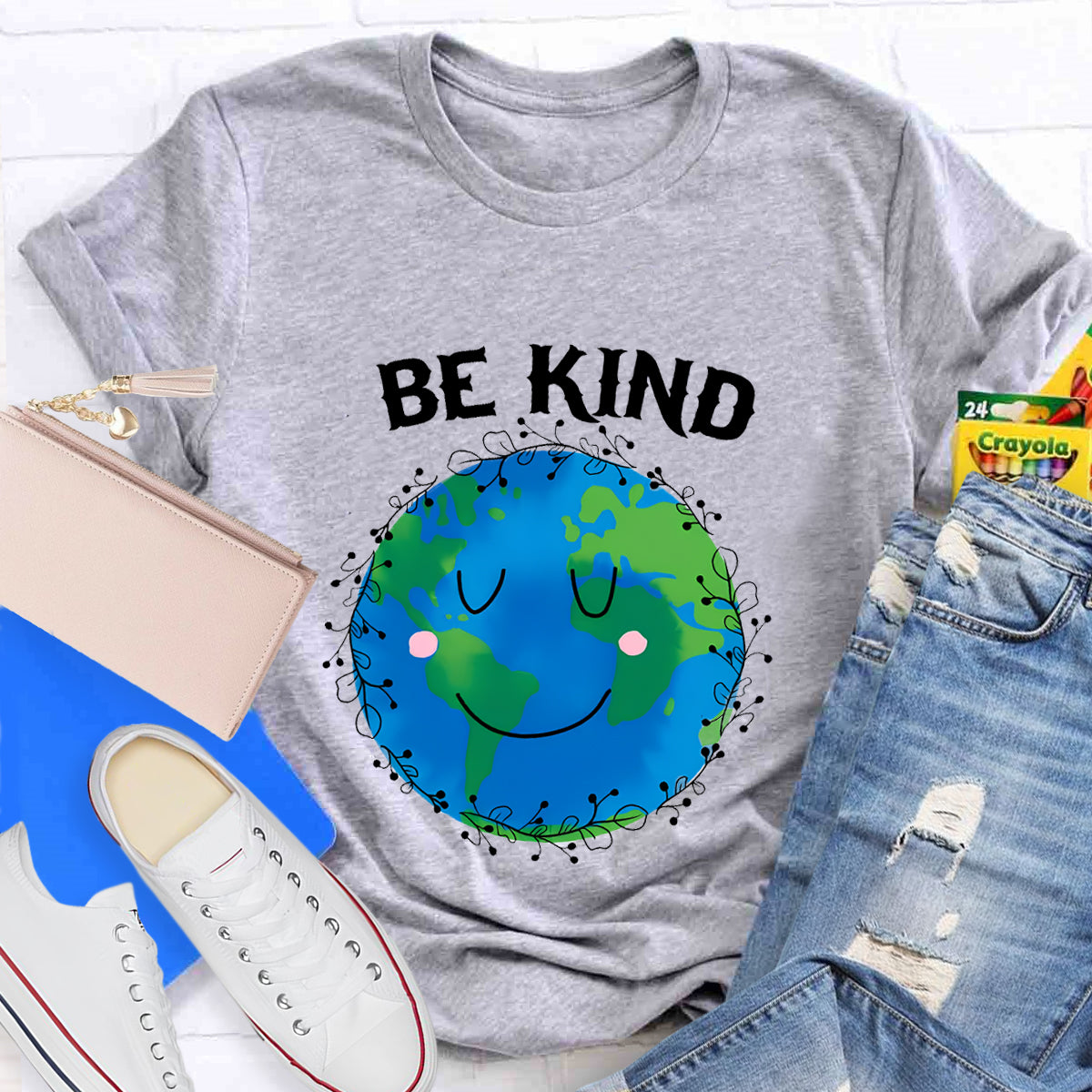 Be Kind For Earth Day Teacher T-Shirt