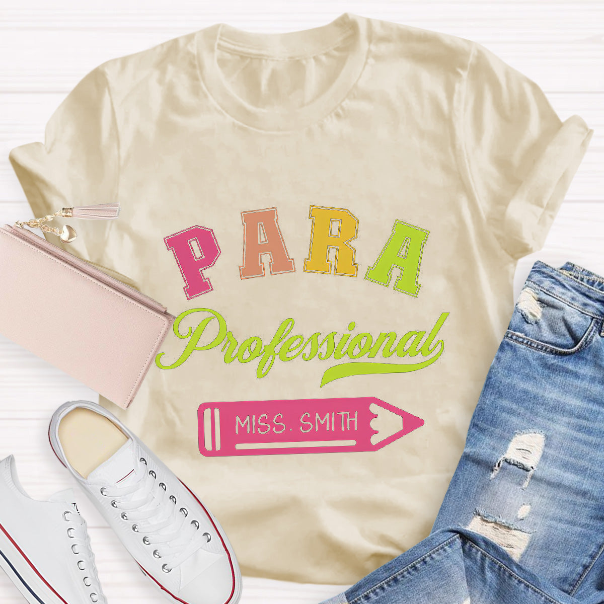 Personalized Name Para Professional  Teacher T-Shirt