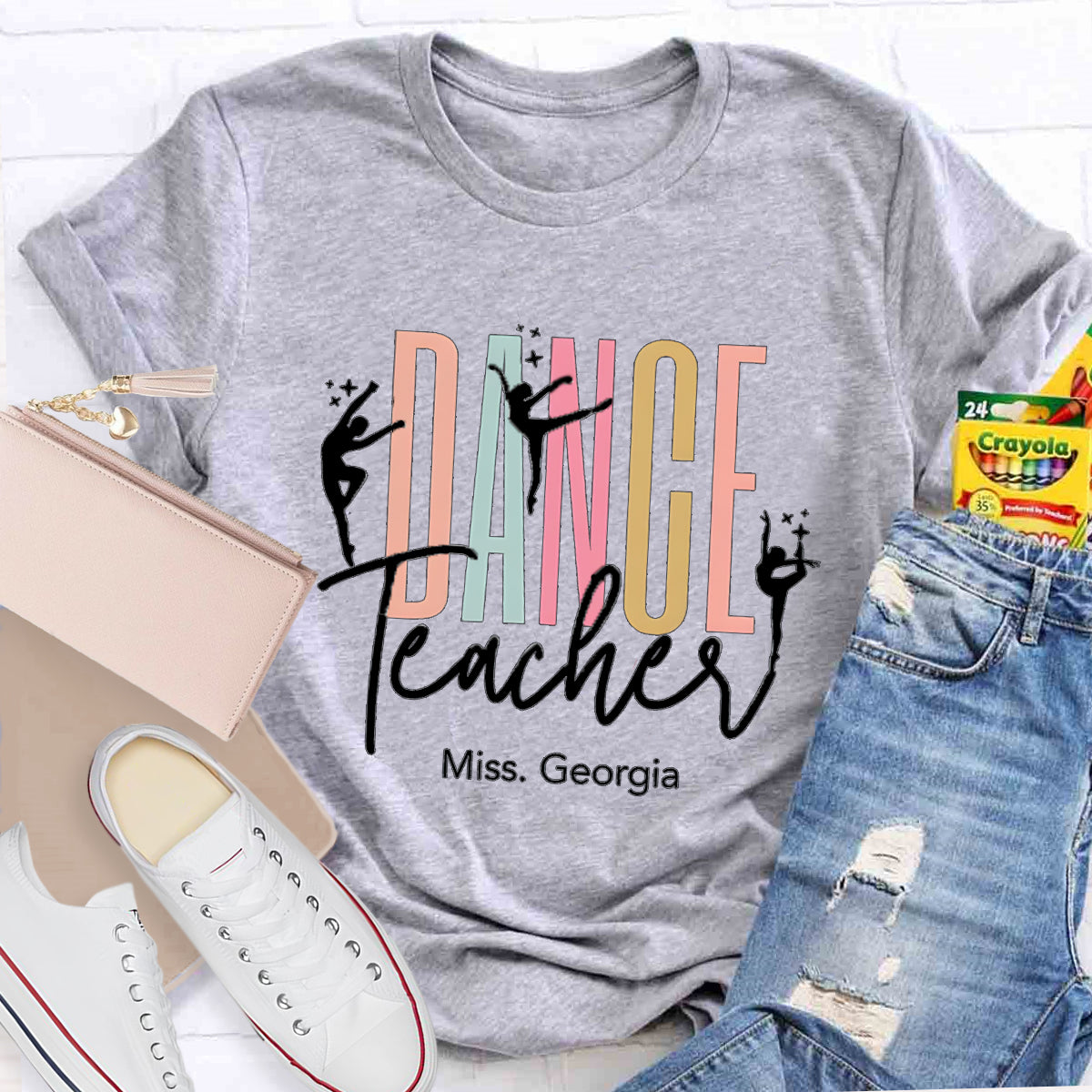 Personalized Name Dance Teacher T-Shirt