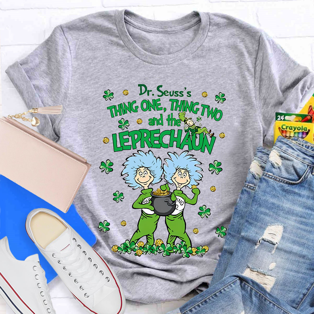 Thing One Thing Two And The Leprechaun Teacher T-Shirt