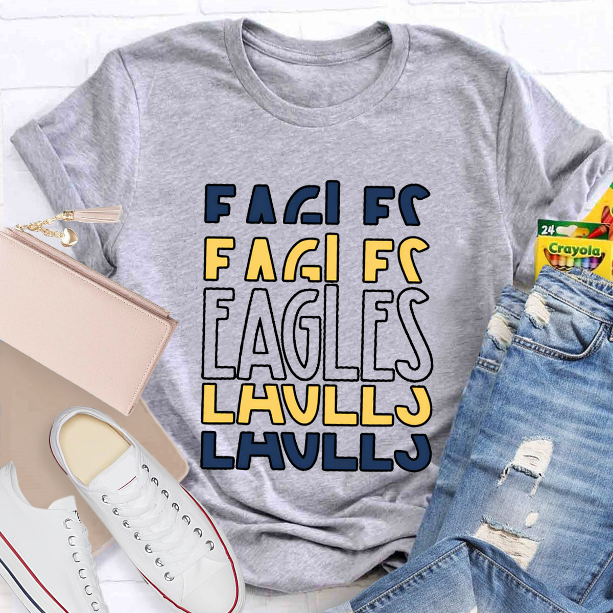 Personalized School Mascot Eagles T-Shirt