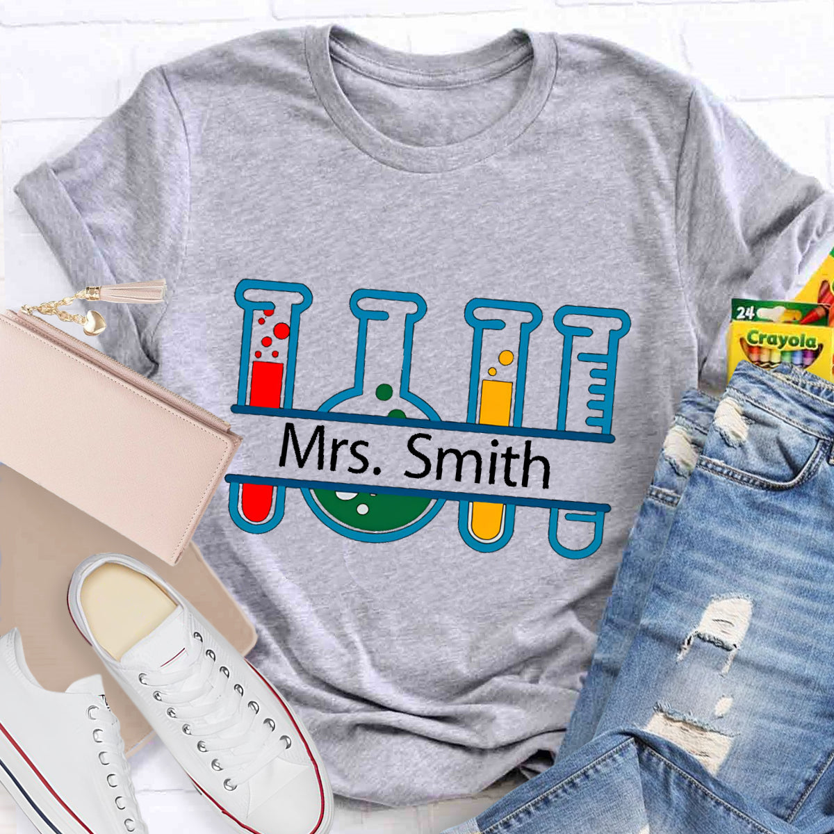 Personalized Name Chemical Teacher T-Shirt