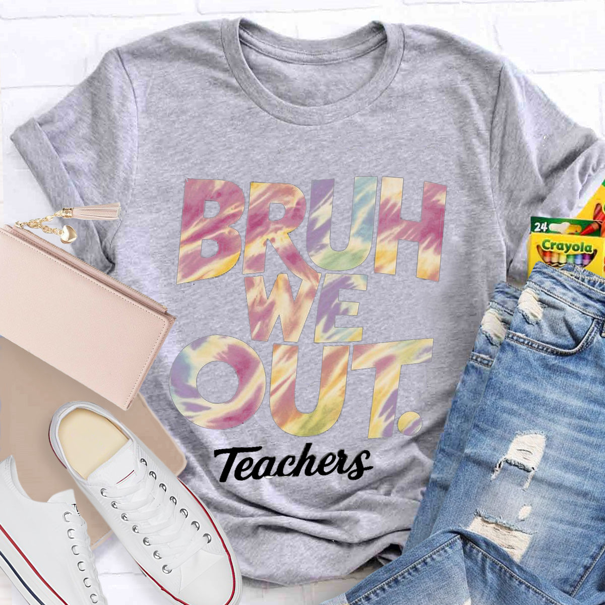 Bruh We Out Teachers Teacher T-Shirt