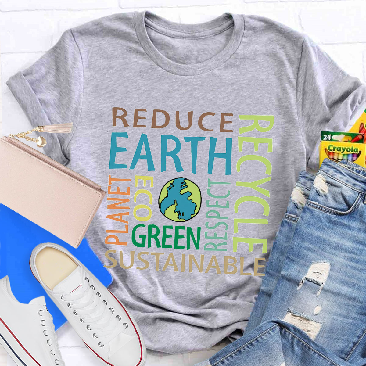 Reduce Recycle Respect Planet Earth Day T-Shirt
