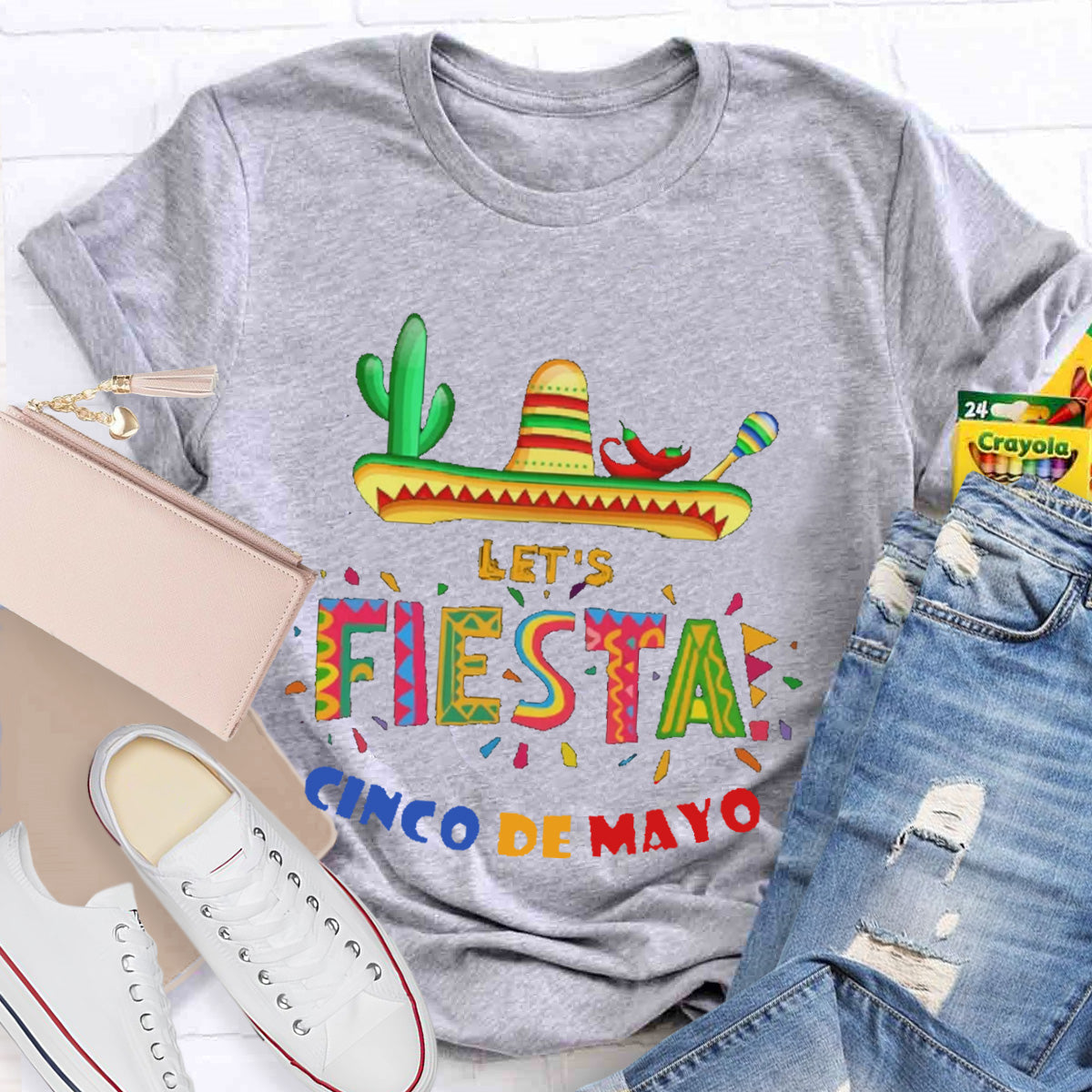 Let's Fiesta Cinco De Mayo Teacher T-Shirt