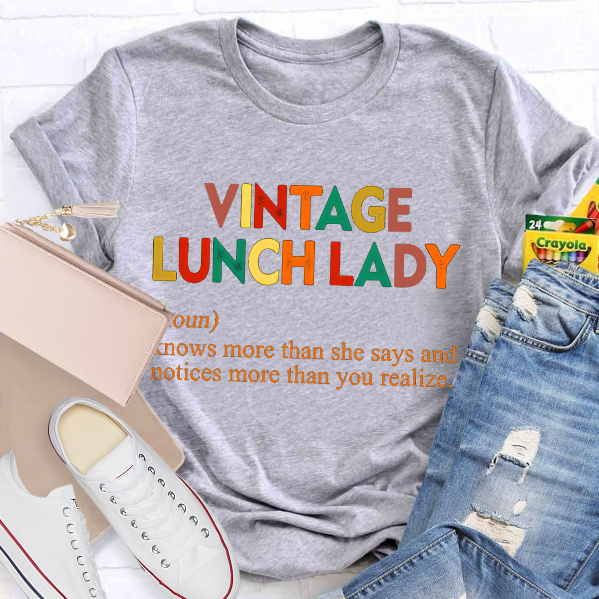 Vintage Lunch Lady Teacher T-Shirt