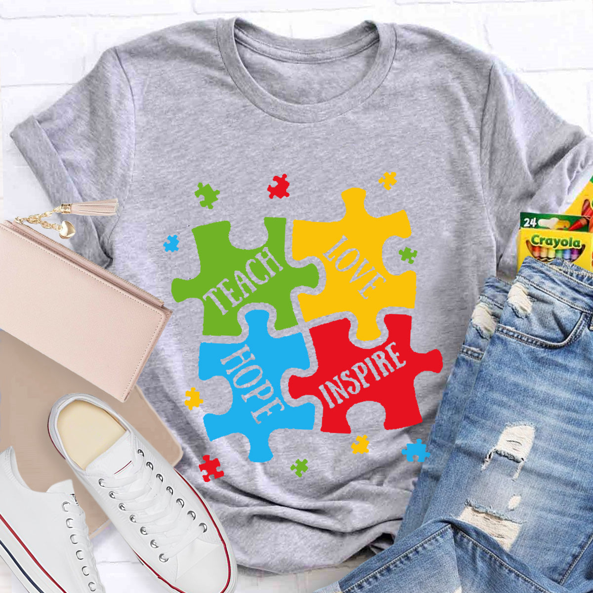 Teach Love Hope Inspire Teacher T-Shirt