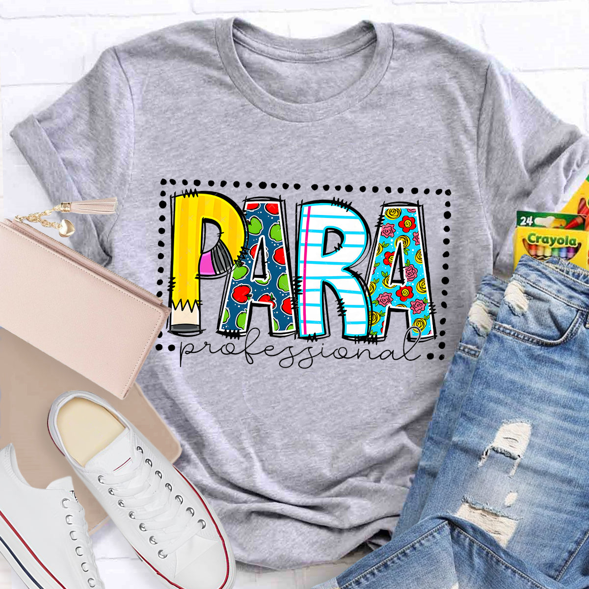 Para Professional Teacher With Heart T-Shirt