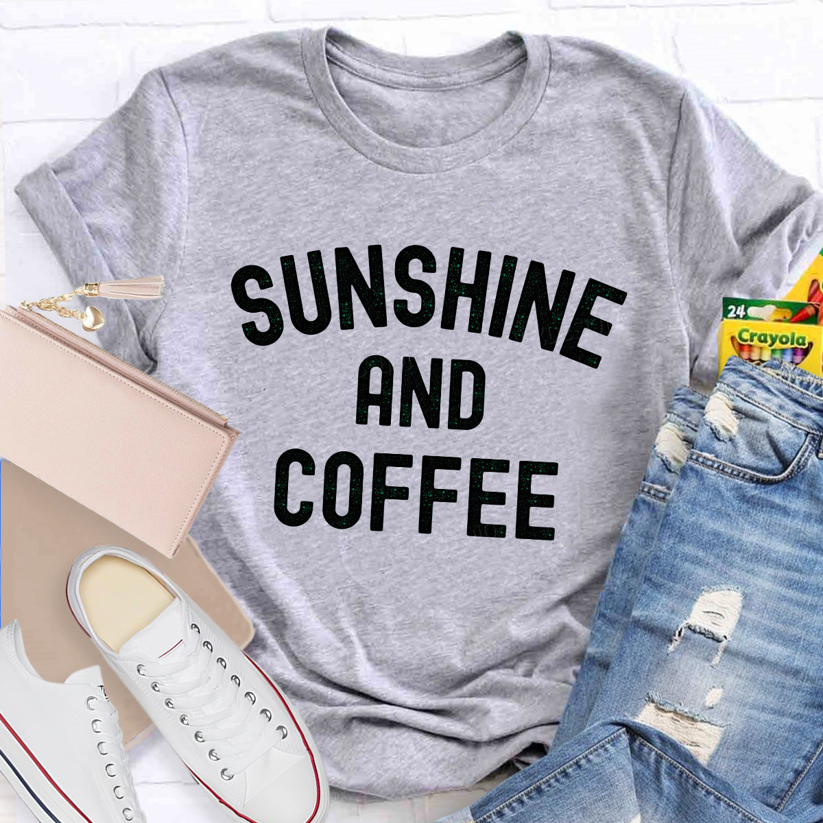 Sunshine And Coffee Teacher T-Shirt