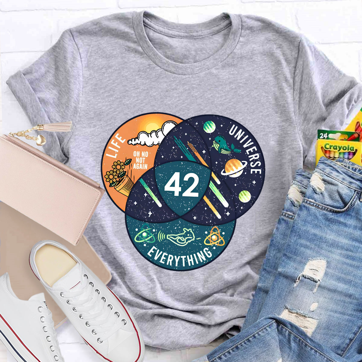 42 Answer To Life Universe And Everything Essential Teacher T-Shirt