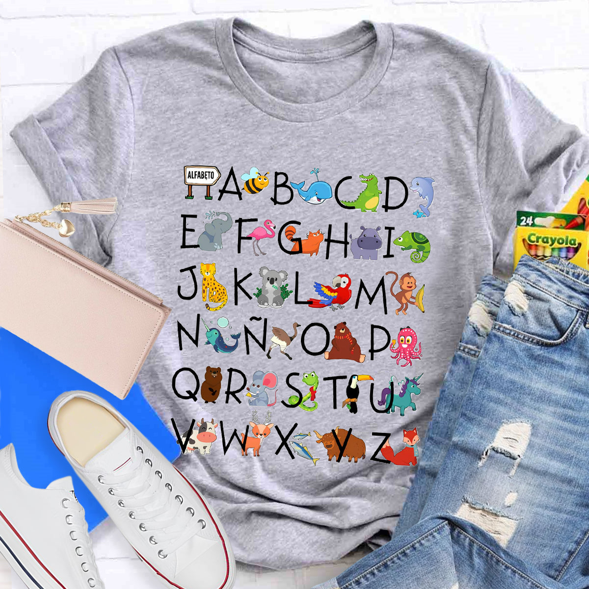 Animal Insect Alphabet T-Shirt