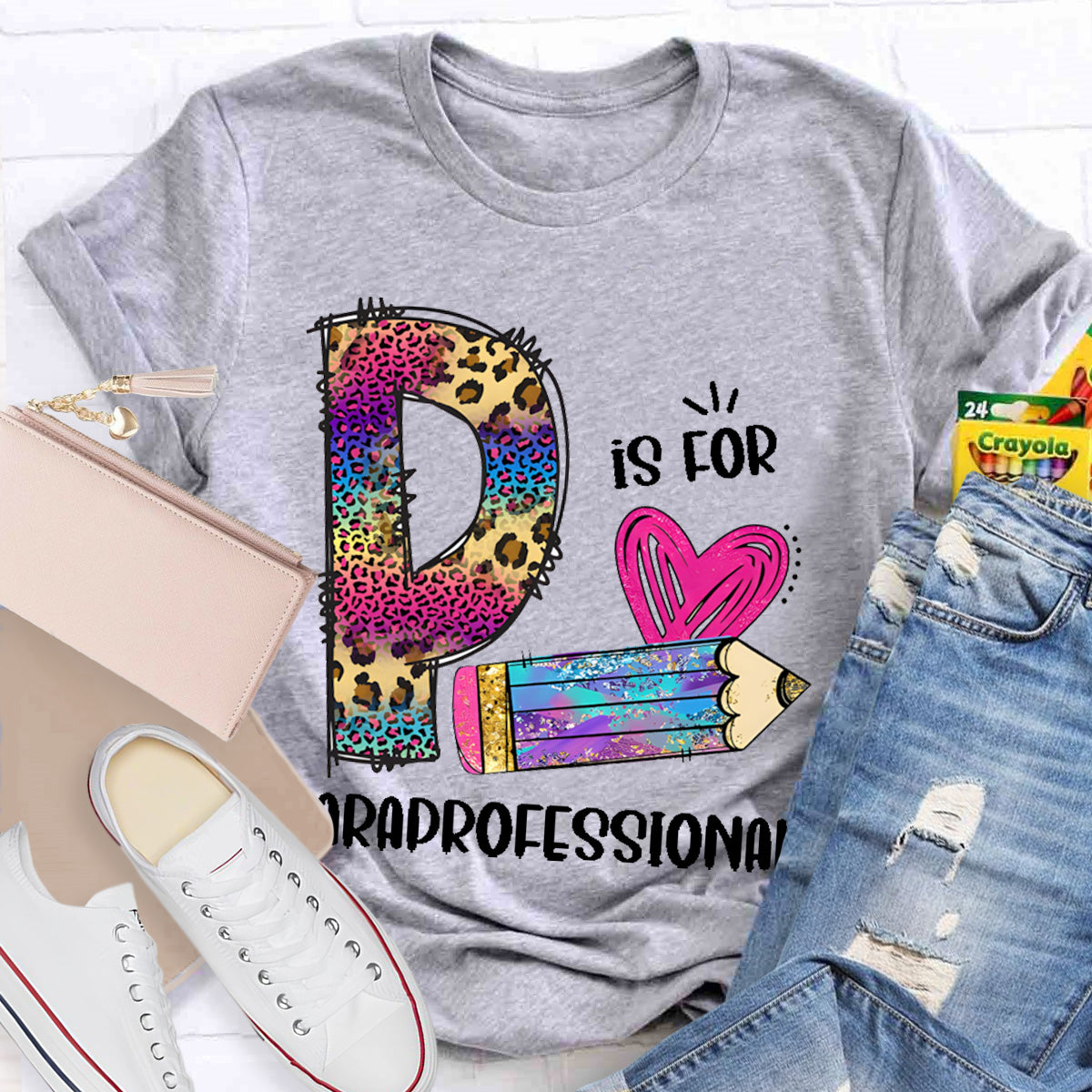P is For Paraprofessional Teacher T-Shirt