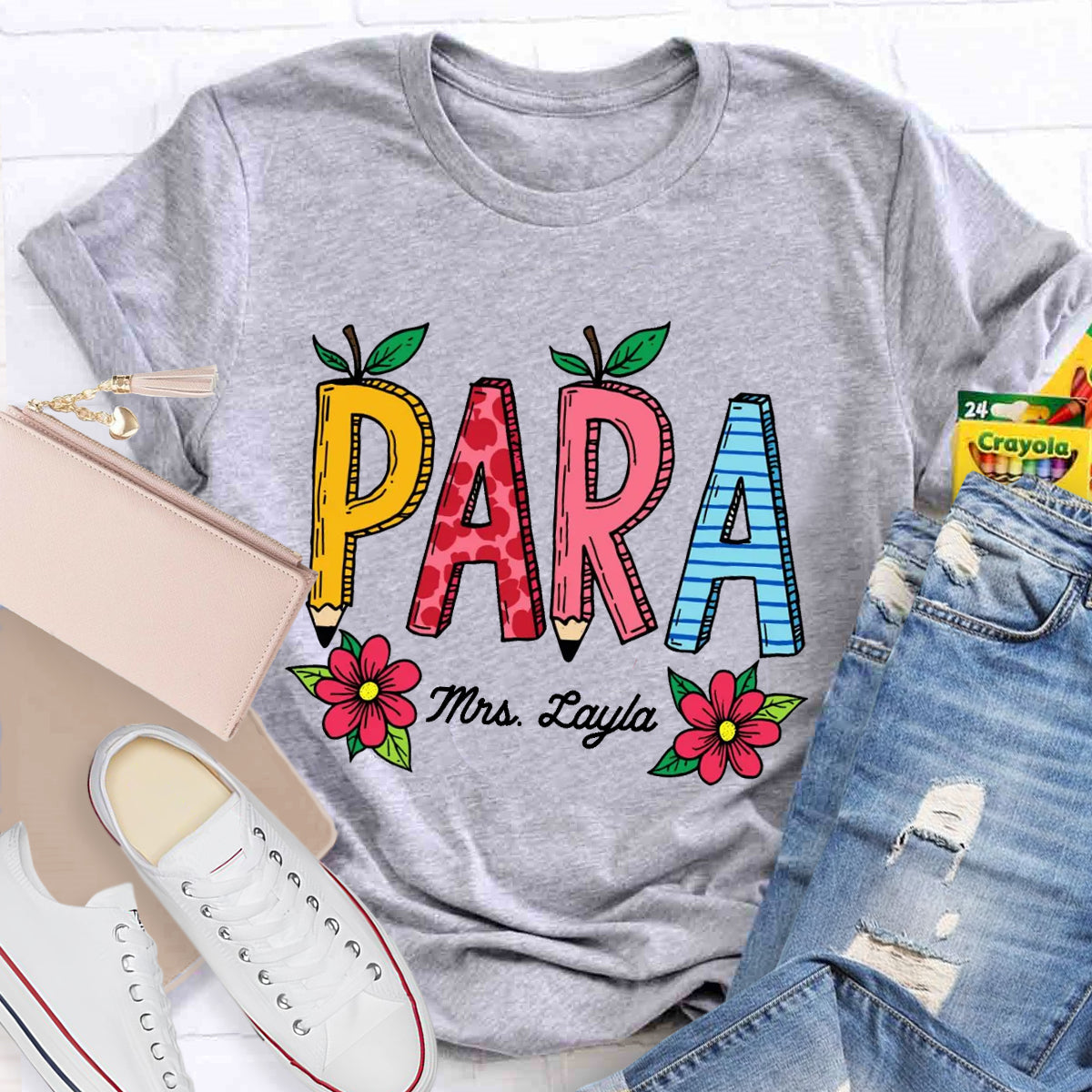 Personalized Paraprofessionals Teacher Name T-Shirt