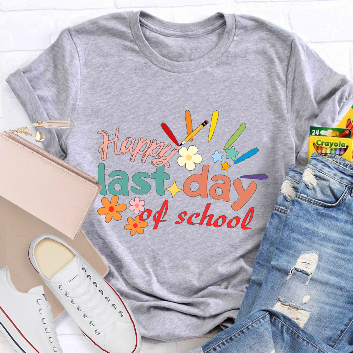 Happy Last Day Of School Flower T-Shirt