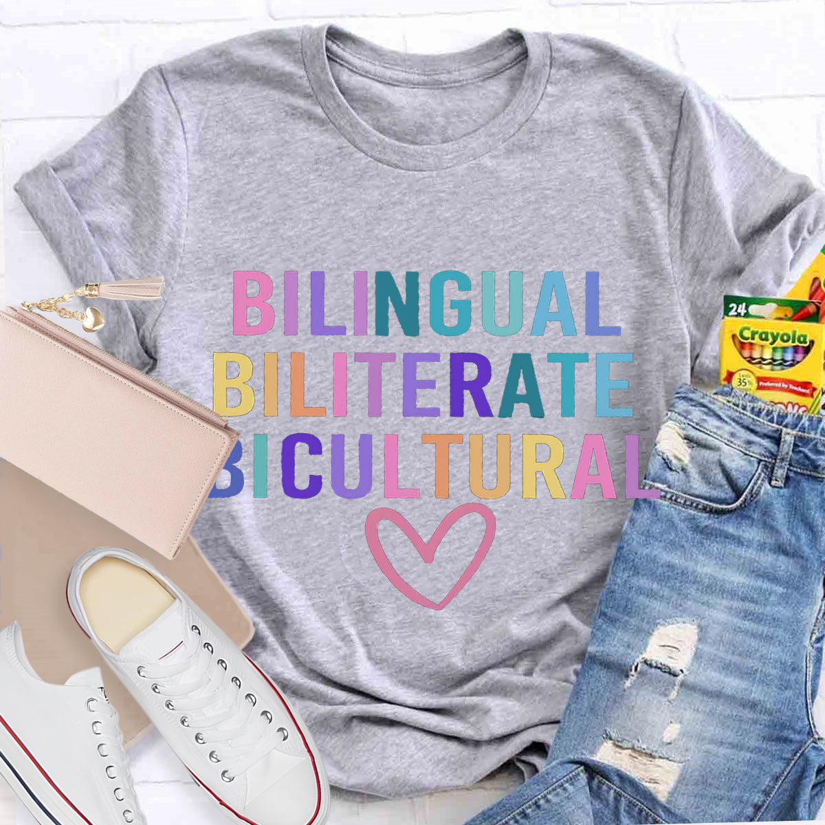 Bilingual Biliterate Bicultural Teacher T-Shirt