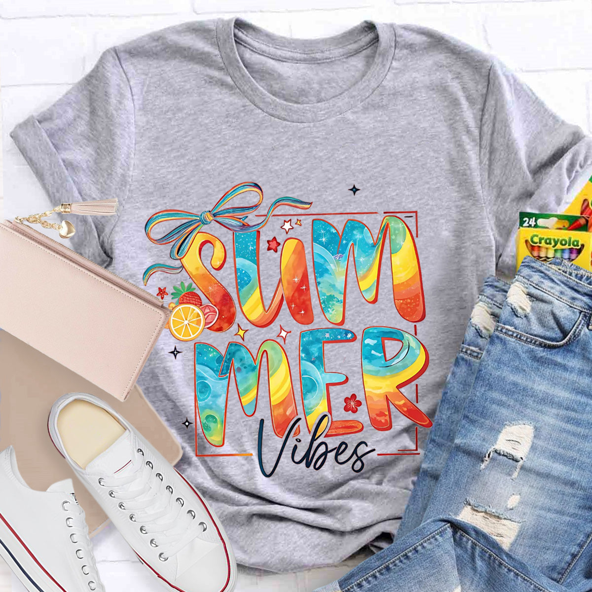 Summer Vibes Sunny Beach Teacher T-Shirt