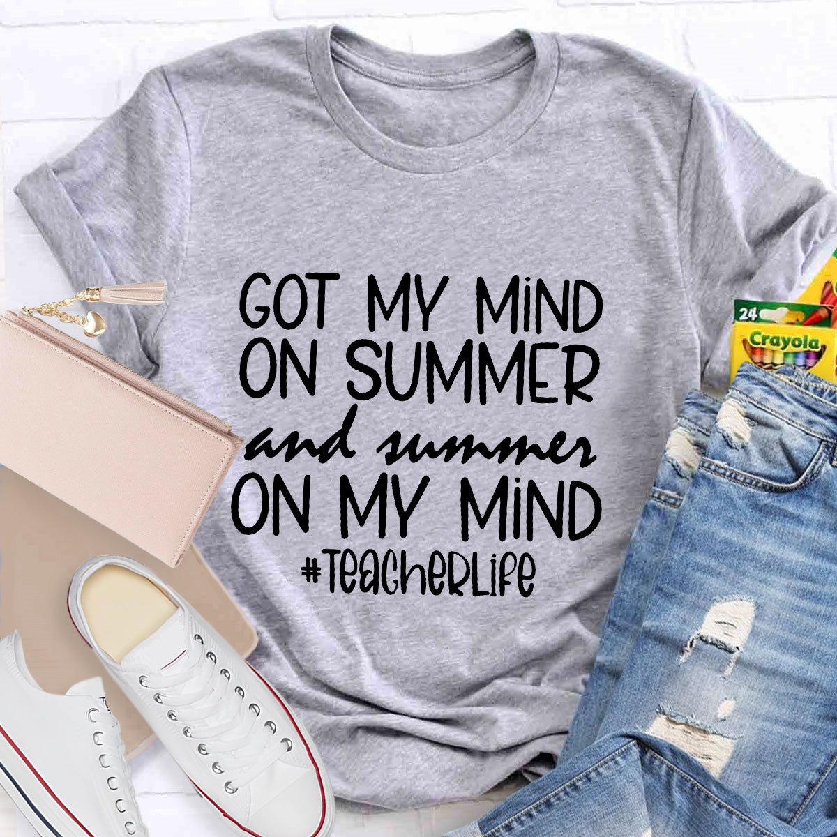 Got My Mind On Summer Teacher Life Teacher T-Shirt