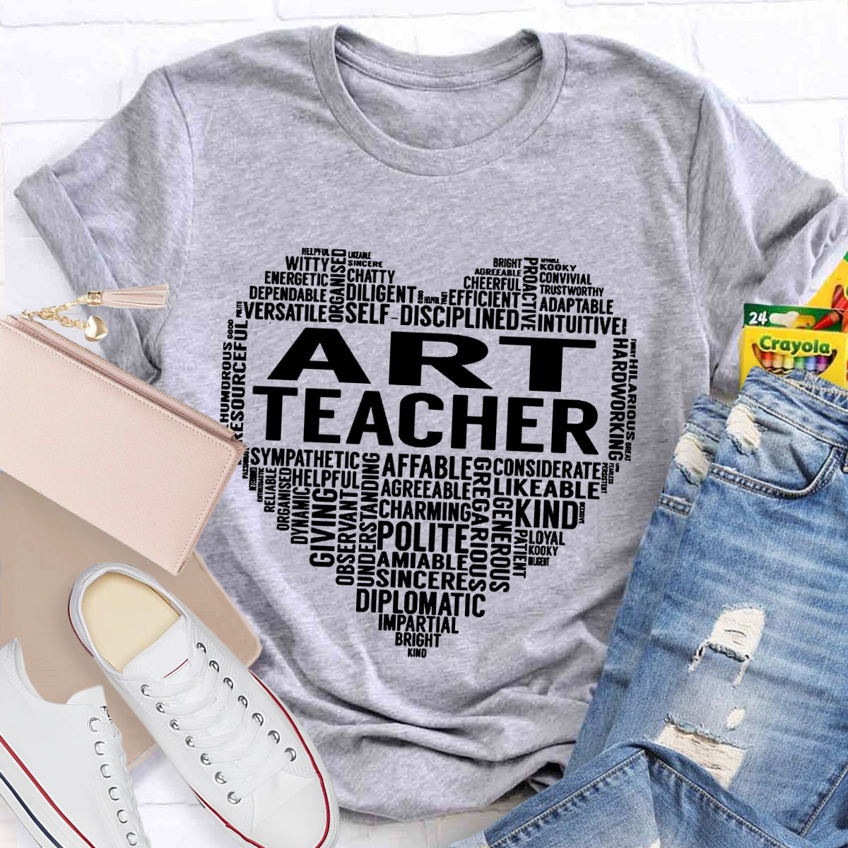 Art Teacher Defination Heart T-Shirt