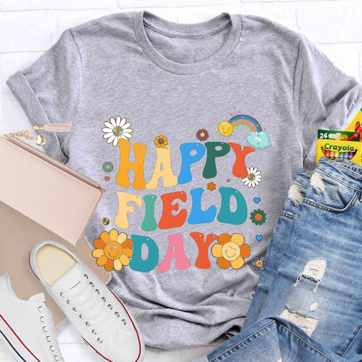Happy Field Day Flower Teacher T-Shirt