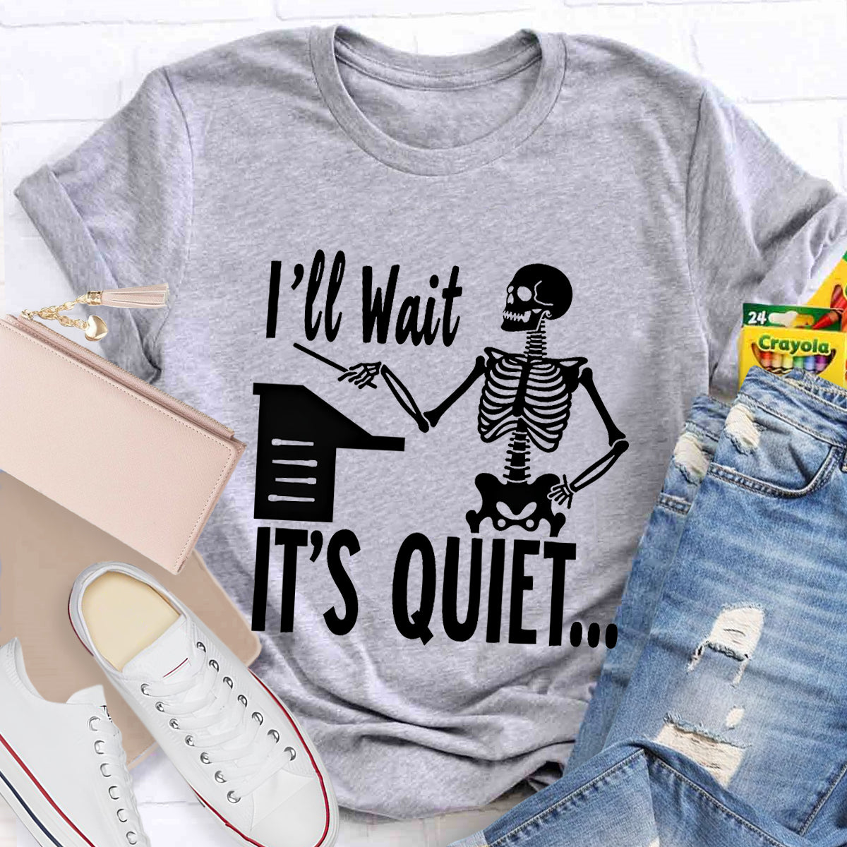 I'll Wait Until It's Quiet Funny Music Teacher T-Shirt