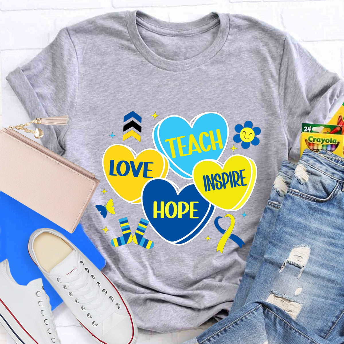 World Down Syndrome Day Teach Love T-Shirt