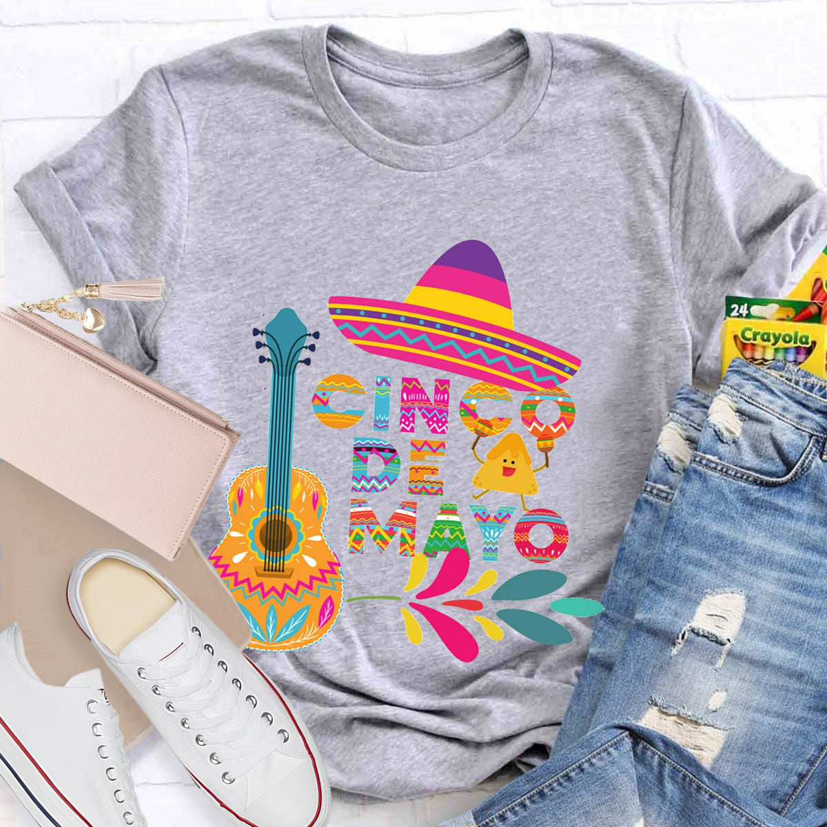 Cinco De Mayo Guitar Teacher T-Shirt