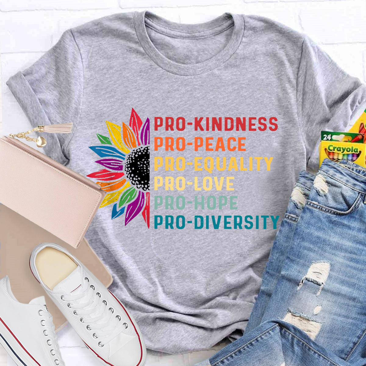 Pro Kindness Pro Hope Teacher T-Shirt