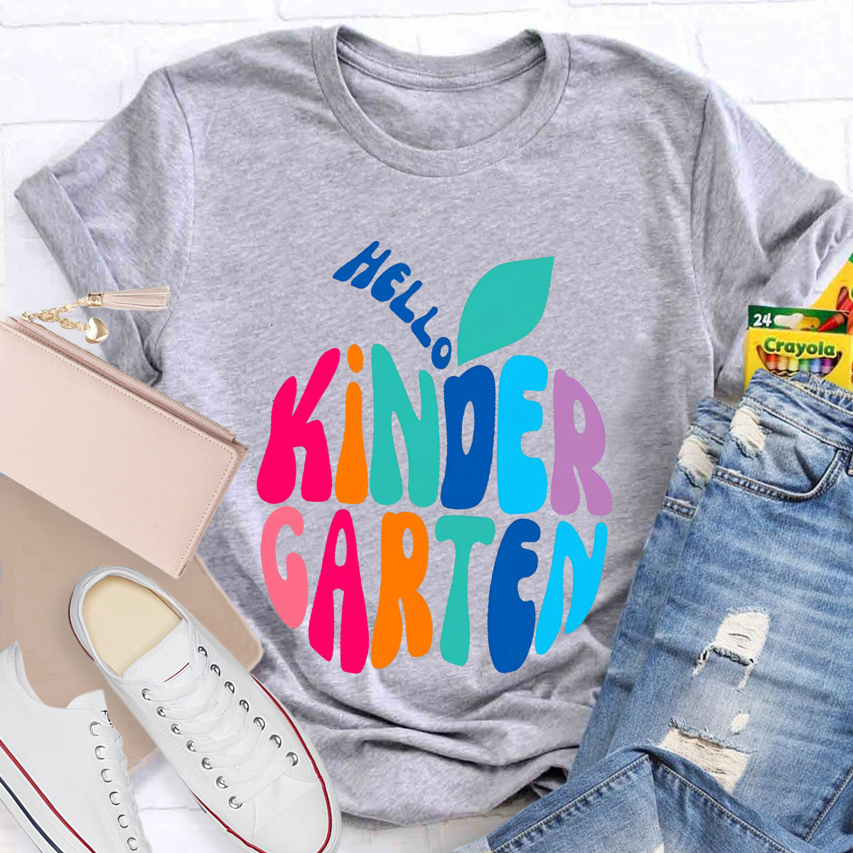 Personalized Grade Hello Kindergarten Teacher T-Shirt