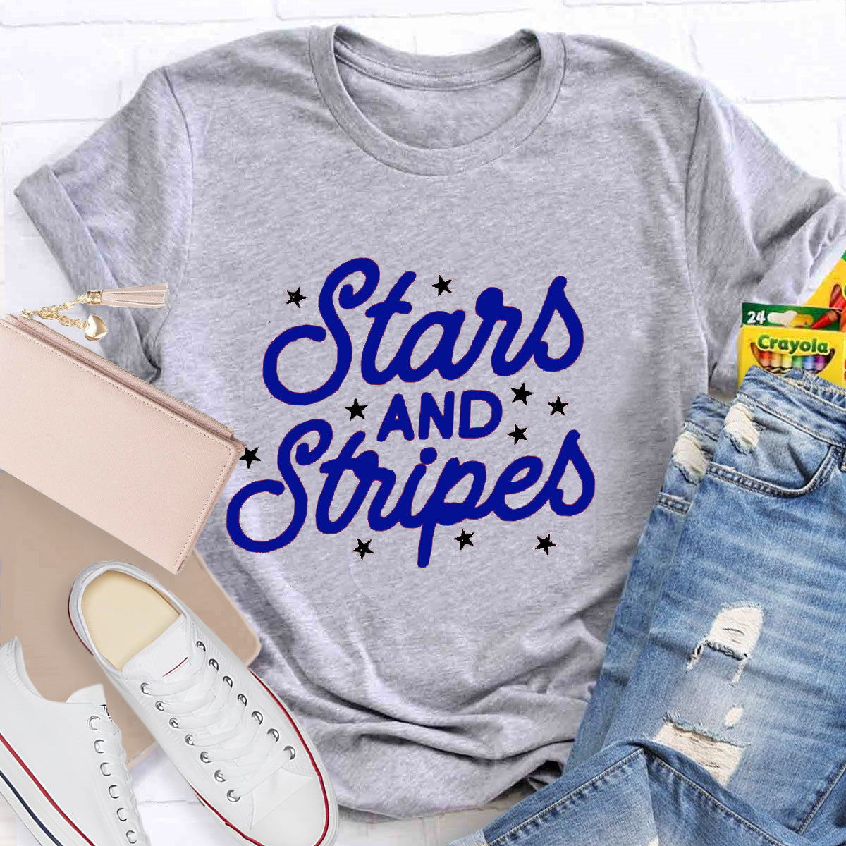 Stars And Stripes Teacher T-Shirt