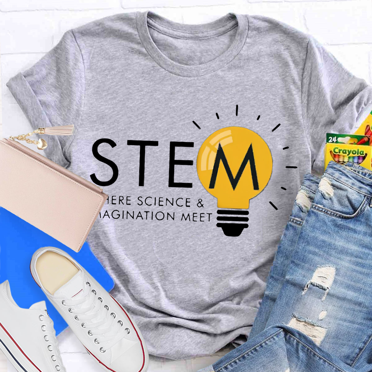 Stem Where Science And Imagination Meet Teacher T-Shirt