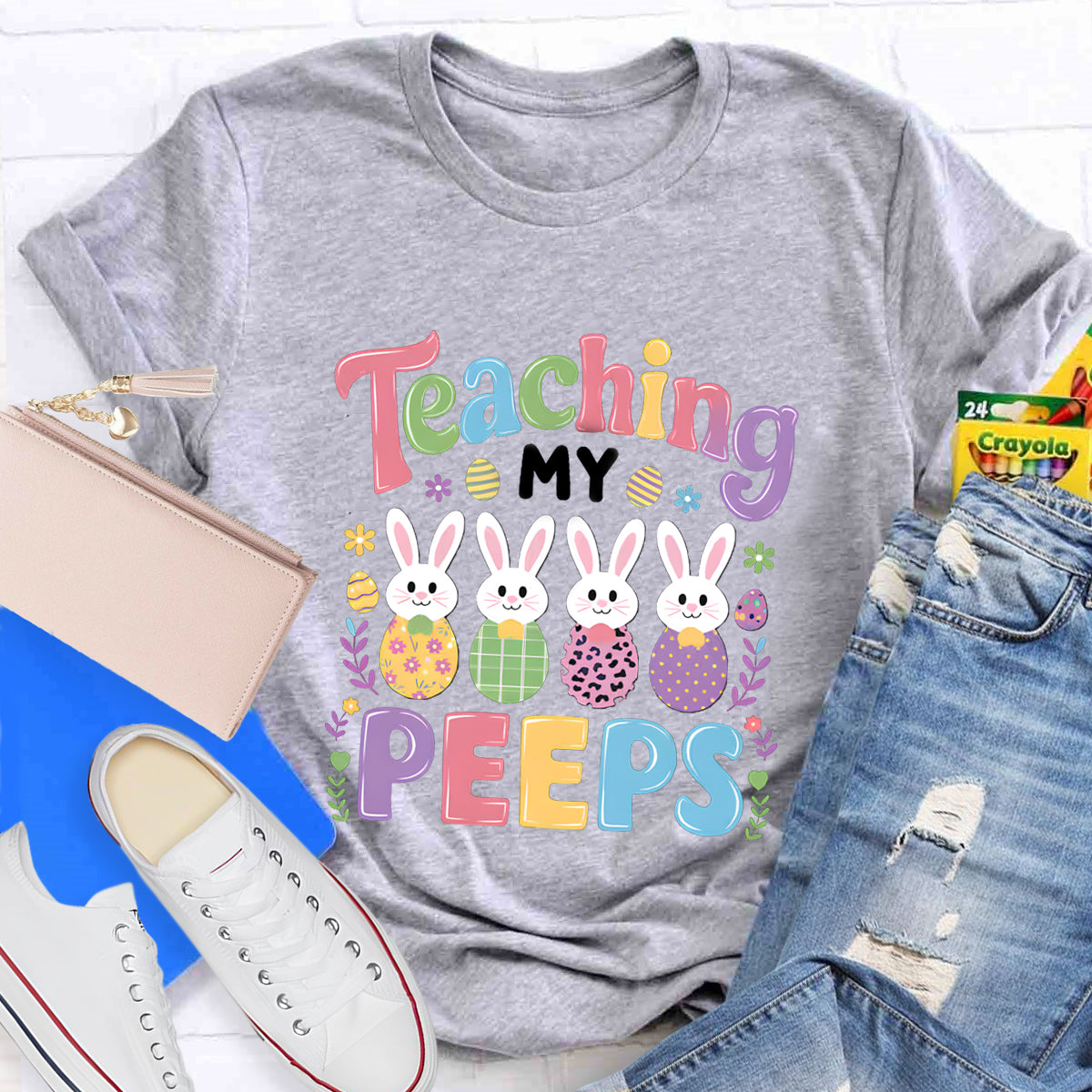 Teaching My Peeps Teacher T-Shirt