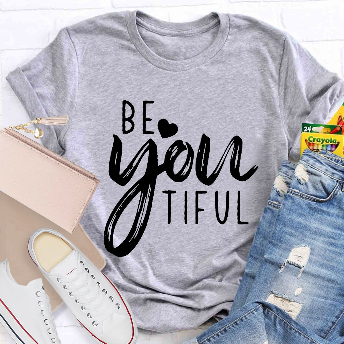 Be Yo Tiful Heart Teacher T-Shirt
