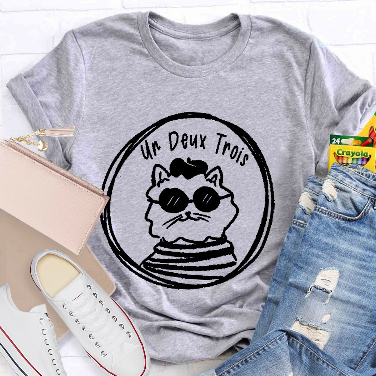 Un Deux Trois French Teacher T-Shirt