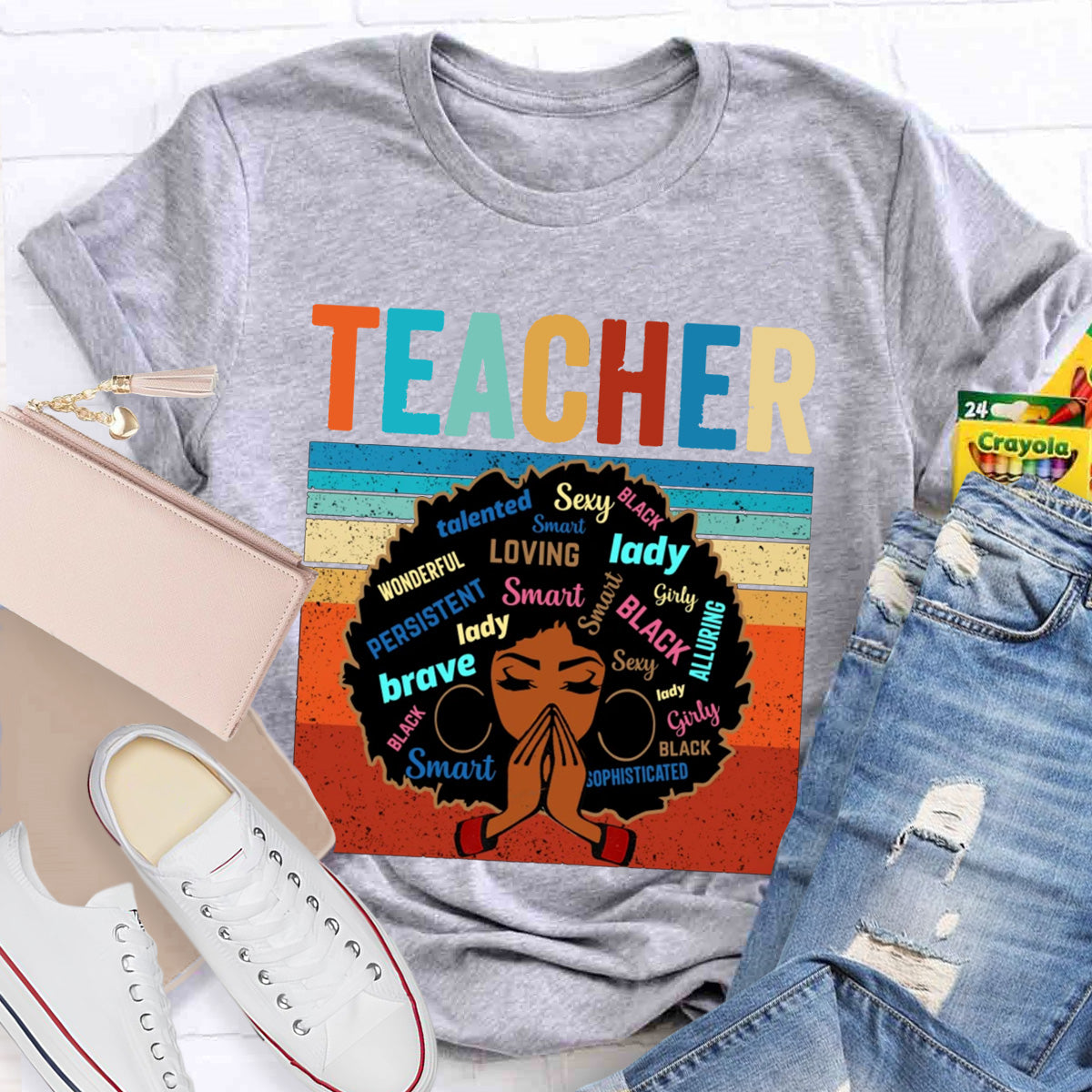 Wonderful Brave Loving Lady Smart Teacher T-Shirt