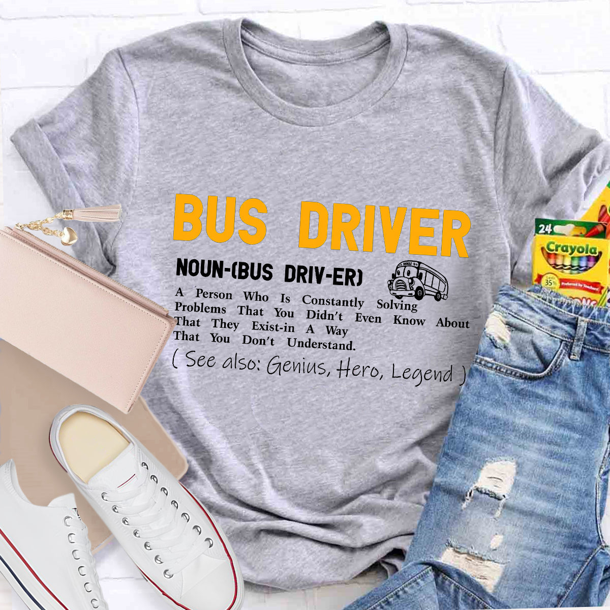 Bus Driver Definition Teacher T-Shirt