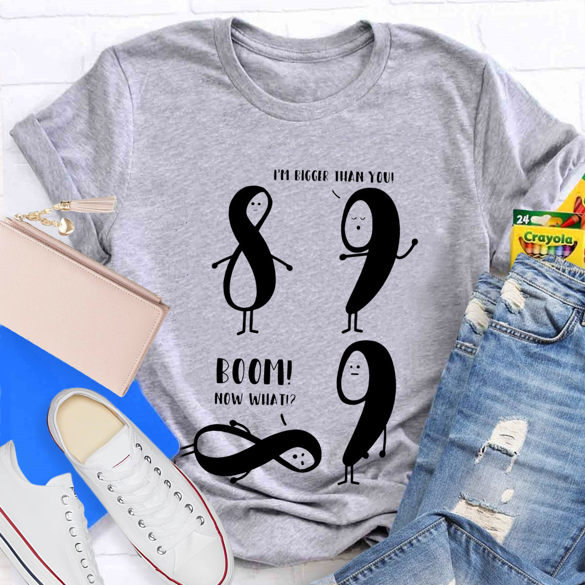 Funny Math I'm Bigger Than You Teacher T-Shirt